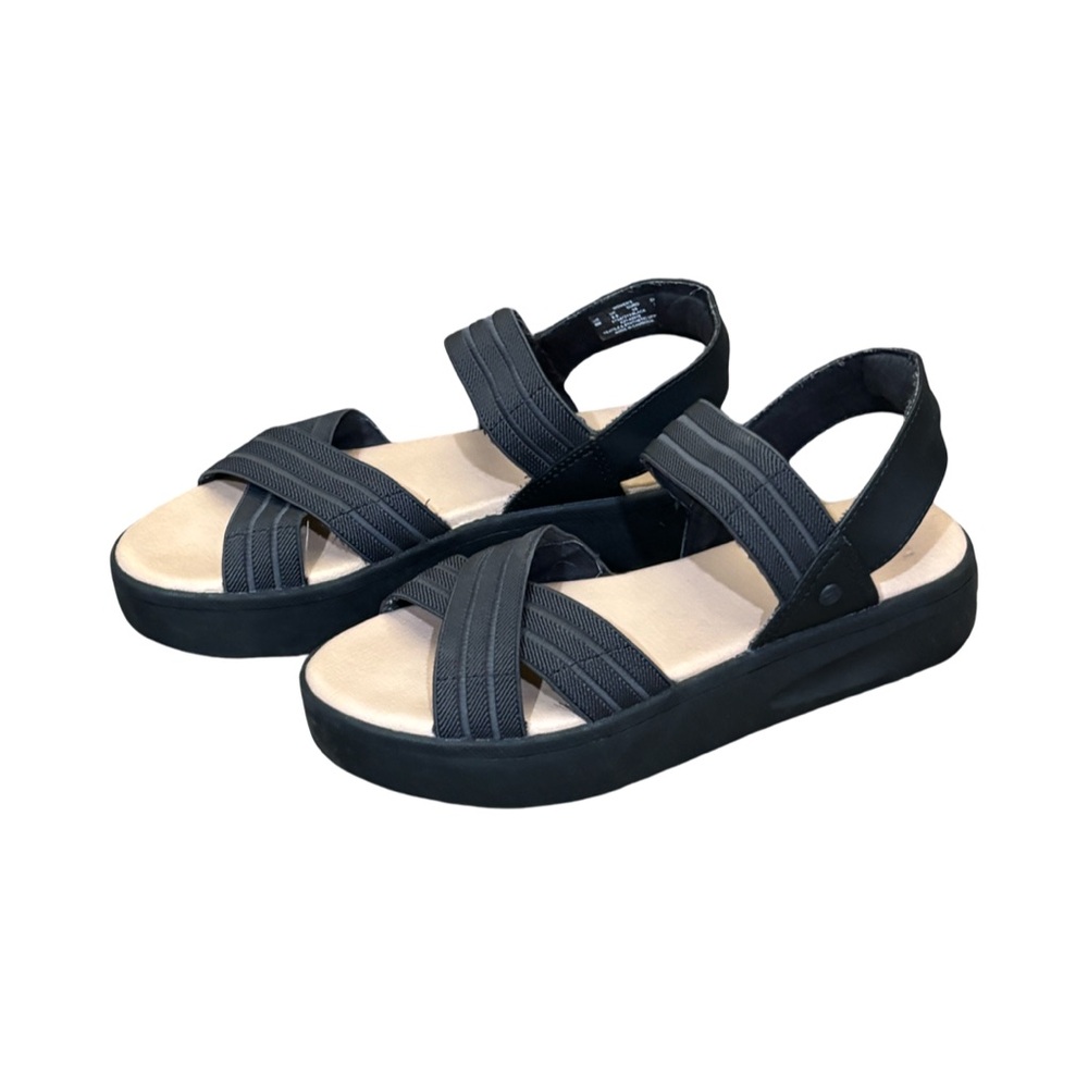 Sperry Bayou Plushstep Black Flatform Platform Sandal Size: 8